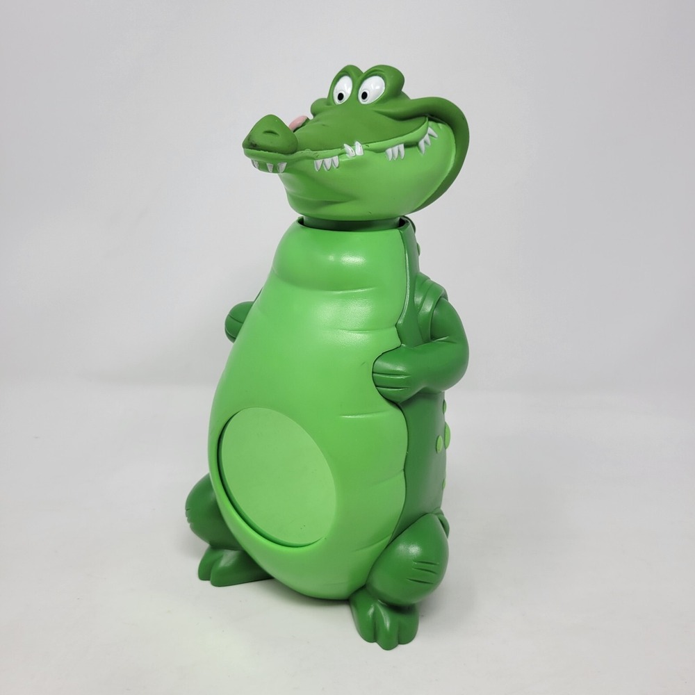 Peter Pan Tick Tock Croc Alarm Clock Neverland Disney 10" LIGHT DOES NOT WORK